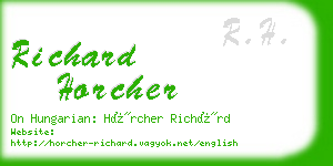 richard horcher business card